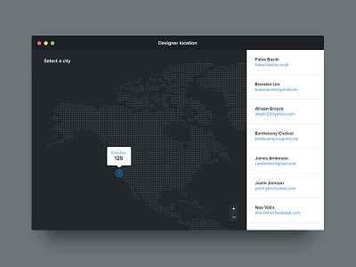 Designer maps locator