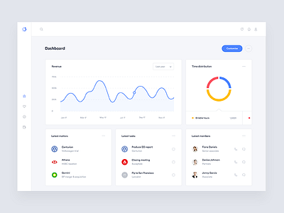 Legal matter dashboard by Gregoire Vella on Dribbble