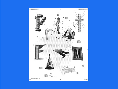 Print Farm Poster effects graphic design letters poster printing silk print