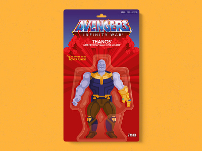 Thanos 2d avengers debut first shot illustration infinity war marvel thanos toys vector