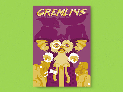 Gremlins 2d gizmo gremlins illustration movie poster movies poster vector