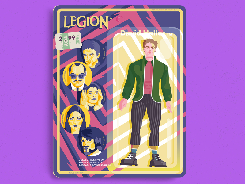 Legion 2d action figures digital art illustration legion legionfx marvel toy design toys vector x-men