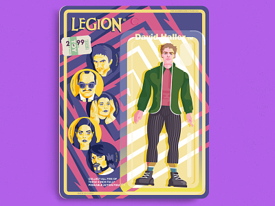 Legion 2d action figures digital art illustration legion legionfx marvel toy design toys vector x men