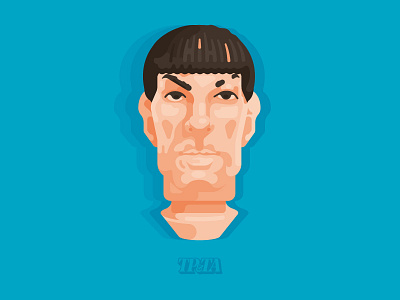 Mr Spock head illustration illustrator portrait spock star trek toy design toys vector illustration
