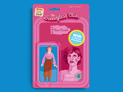 Claire Standish action figures breakfast club digital art illustration movie pink toy design toys vector
