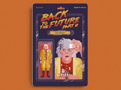 Doc Brown back to the future doc brown illustration illustrator toys vector illustration