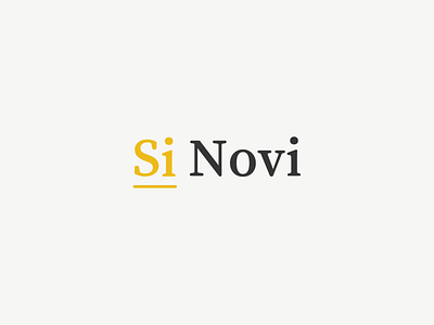 Si Novi Branding branding branding design design graphic design logo