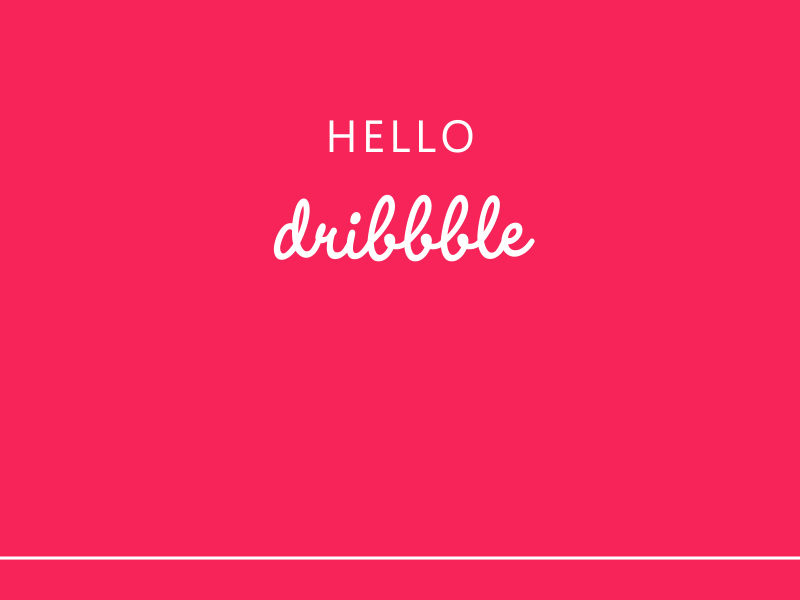 Hello Dribble animation cat debut dribbble first shot