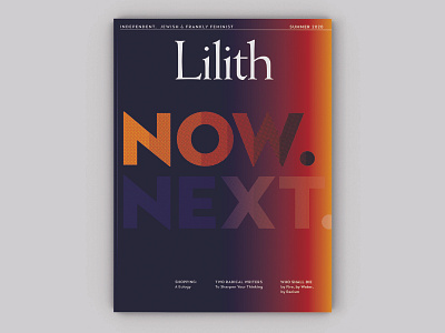 Now Next cover cover design design editorial editorial design lettering magazine print design typography