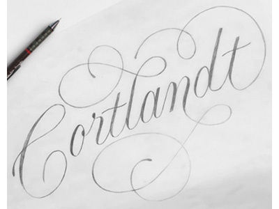 Cortlandt Sp hand drawn lettering