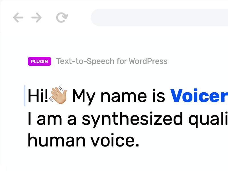 Voicer – Text-to-Speech plugin for WordPress ai audio code google human neural network plugin sound speech voice voice assistant voice search voicemail wordpress wp