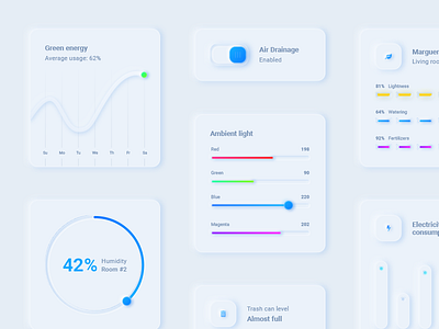 Neumorphic UI for Smart House