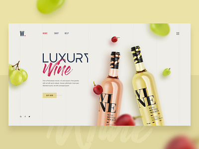 Wine Company Website bottle clean drinks graps luxury logo wine wine glass wine label
