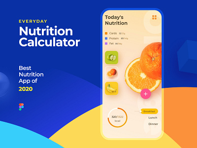 Nutrition Calculator App app calculate clean colorful creative dailylife design figma fruit mobile nutrition tracker ui