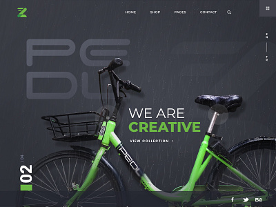 Pedl Bike | Home Page Redesign bike clean ui cycle experiment green homepage modern pedl redesign zoomcar