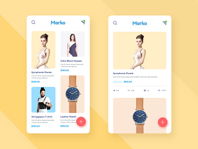 Shopping App Design app app design dress shop shop details watch