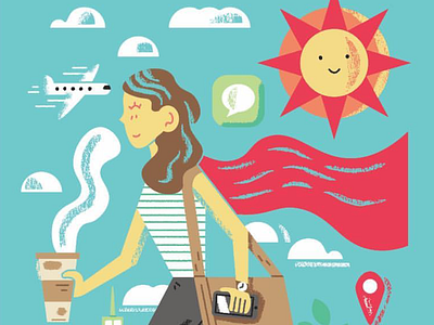 Editorial on travel confidence editorial illustration travel