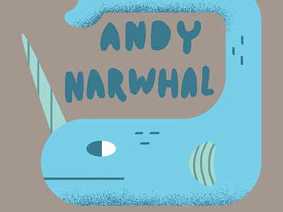 Andy Narwhal blue design fun illustration narwhal personal work play