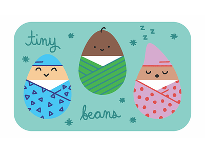Baby theme gift card design baby design gift cards illustration personal work project