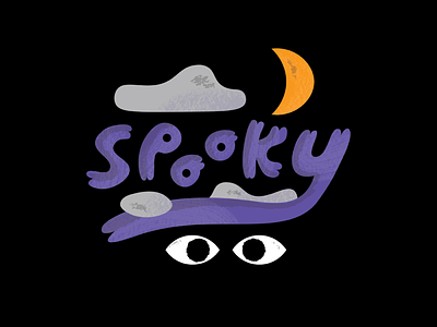 Spooky design halloween illustration illustrator lettering project spooky stickers