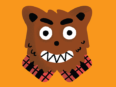 Werewolf sticker design fall halloween illustration initiated october project self sticker werewolf work
