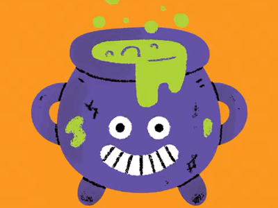 Bubbly animation bubbly cauldron design gif halloween illustration illustrator project