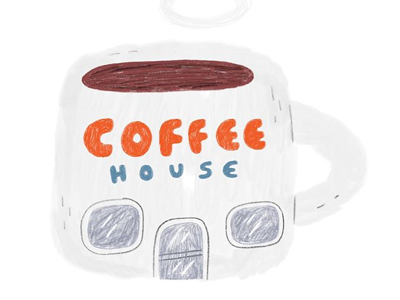Coffee house coffee coffeehouse house illustration kidlit kidsbooks