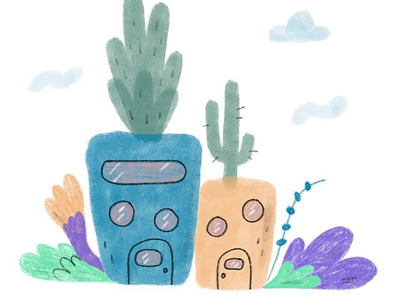 House plants 🌱 color editorials house illo illustration kidlit plants