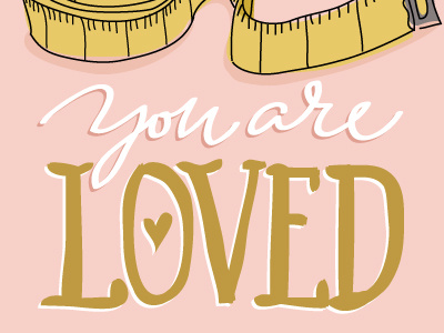 Beyond Measure greeting card hand lettering illustration valentines day