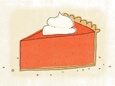 Pumpkin Pie holiday invitation illustration minted pumpkin pie thanksgiving