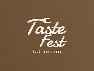 TasteFest - Further Exploration beer logo branding design food logo fork logo graphic design logo logo design logos modern print tastefest texture typemark typography vector wine logo
