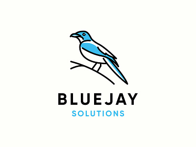 Bluejay Solutions - Concept #1 bird bird logo blue bluejay bluejay logo branding cute design fun graphic design illustration jay logo logo design logomark logos modern vector