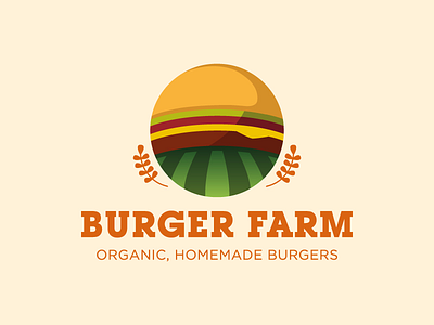 Burger Farm Logo burger design eco environment friendly homemade logo organic sustainable yard