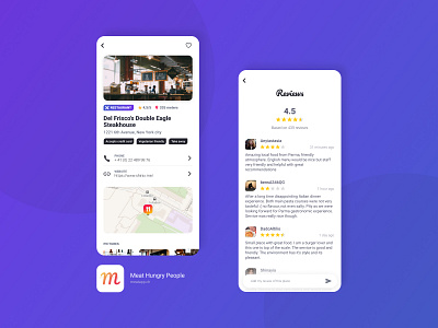 Meat Hungry People - establishment page app design hungry meat minimal people shinix ui ux web