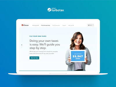 TurboTax Redesign - File your own taxes branding design minimal ux website website design
