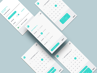 Schedule app clean flat flow friendly ios modern simple tennis uiux