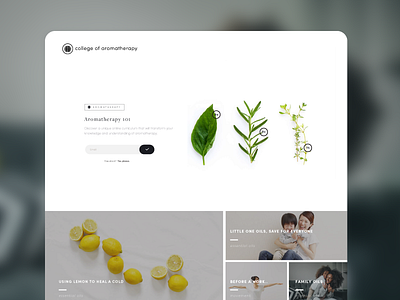 Aromatherapy aromatherapy branding clean homepage minimal natural ui ux webdesign