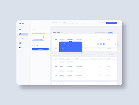 List view by Ashley Stell on Dribbble