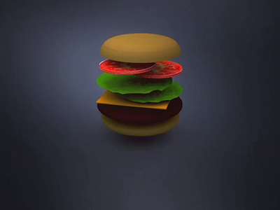 Falling Burger 3d animation animation burger cinema4d food food service