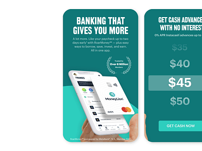 MoneyLion App Store Cards app store design figma screenshots ui ux