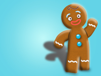 The Gingerbread Man animation illustration ui