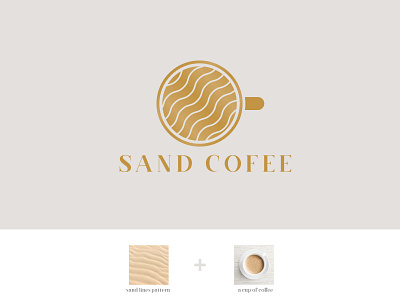 Sand Coffee Logo [Logo for Sale] coffee coffee logo logo logo for sale minimalist logo modern logo sand sand coffee sand coffee logo