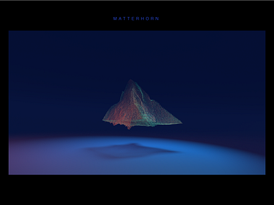 Matterhorn 02 3d art ambient light lighting material exploration visual design