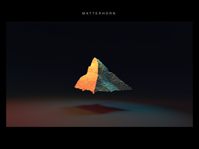Matterhorn 03 3d art 3d illustration emotional experience lighting object visual design visual exploration