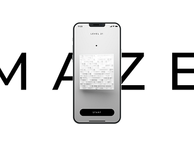 Maze black color concept exploration game grayscale gypsum material mobile monochromatic monocolor monocolour product design simple ui ux visual design visual exploration white