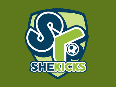 SheKicks Logo football logo logo design soccer