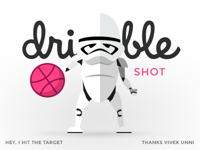 Hey, I hit the Dribbble! ball debut dribbble first shot illustration invitation thanks