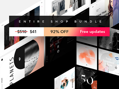 Introducing a Big Update | Entire Shop Bundle v.016 google slides template keynote template powerpoint template social media template ui kit vector icons