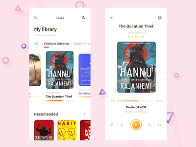 Book reader app appdesign design ui ux