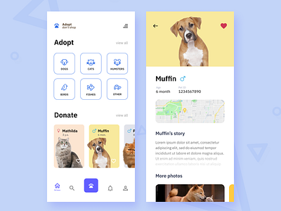 Adopt don't shop. Pet adopt App